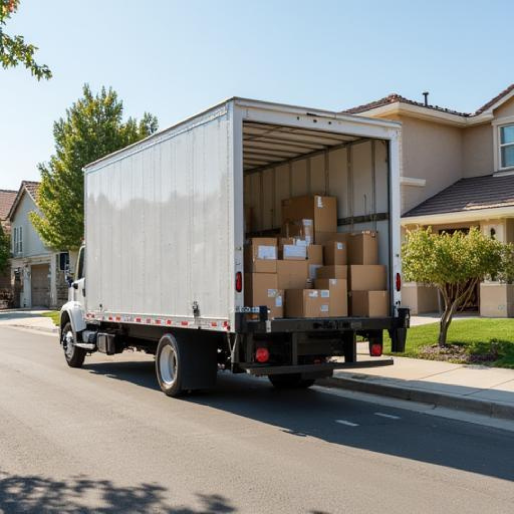 Expert Movers truck loaded and ready for delivery